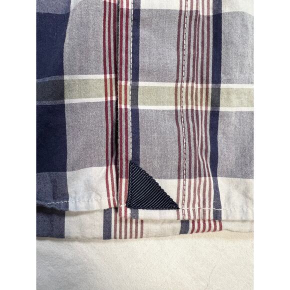 UNTUCKit Blue Red Tan Plaid Shirt Size XXLARGE 100% Cotton Relaxed Fit - Picture 5 of 10